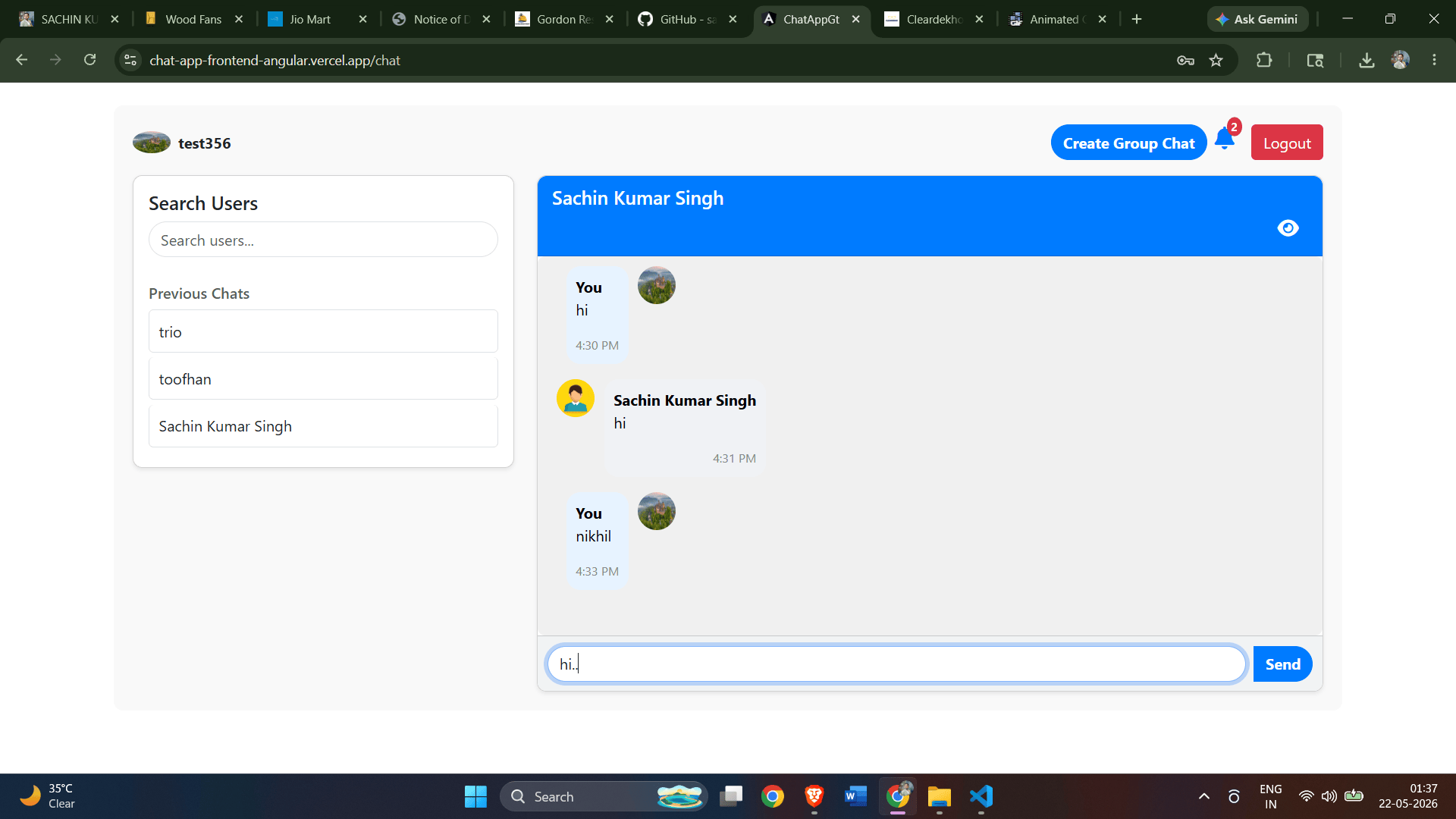 SACHIN KUMAR SINGH - FULL STACK Developer